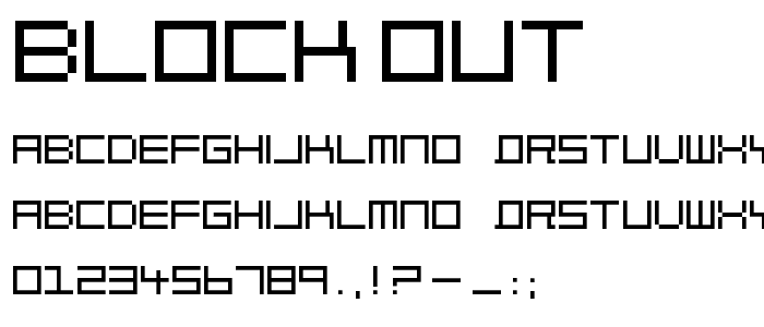 Block Out font